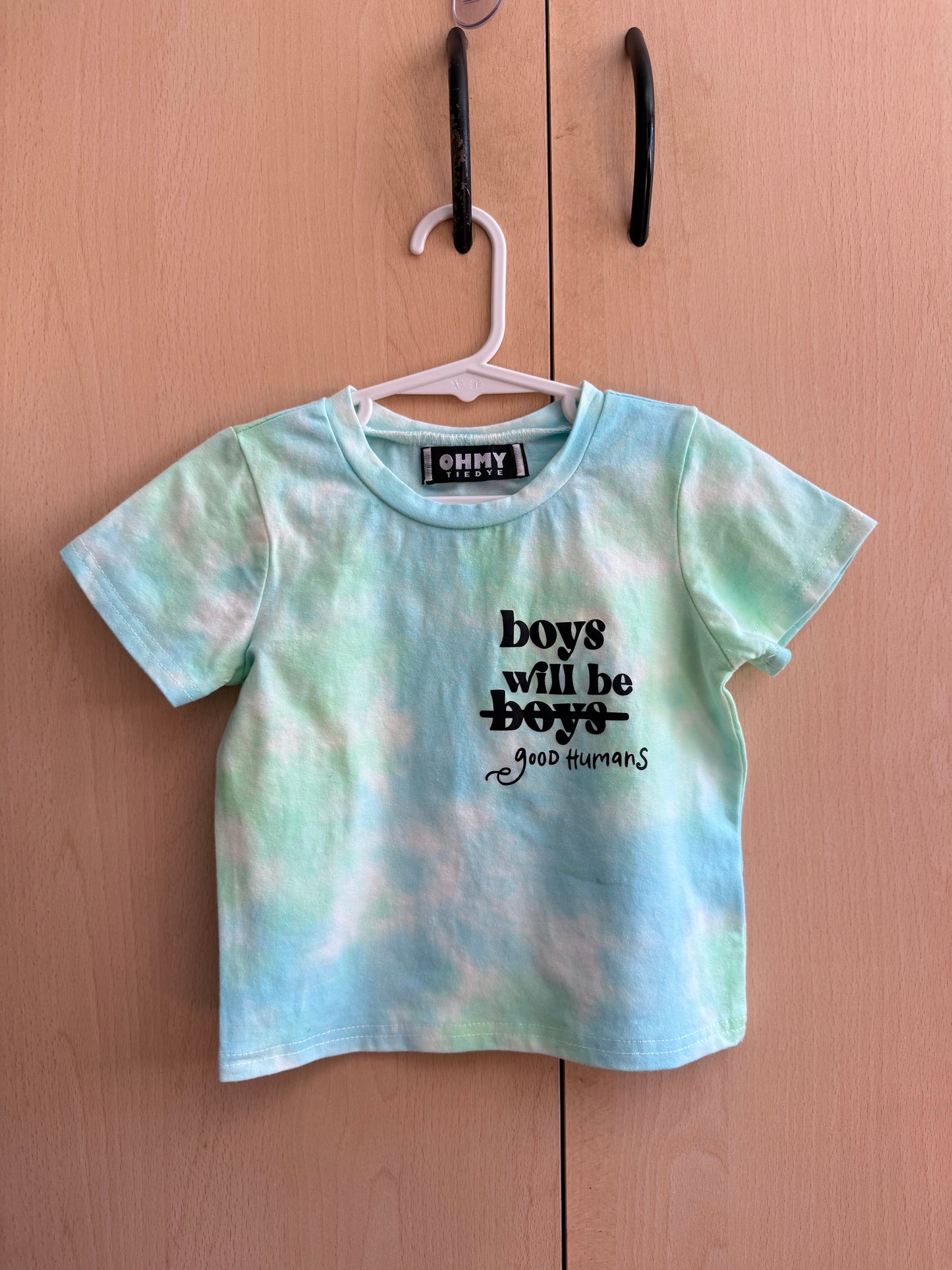 Size 12/18mths - Boys Will Be Good Humans Tee