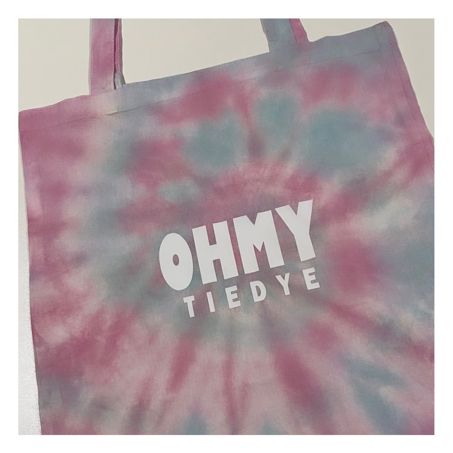 Pastel Pink/Blue Spiral Tote Bag