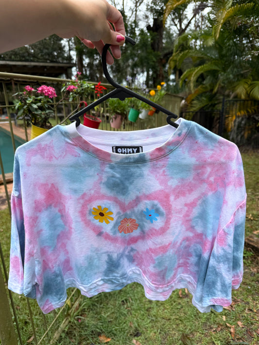 Size L - Flower Power Crop Top