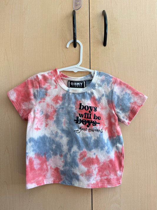 Size 12/18mths - Boys Will Be Good Humans Tee