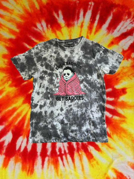 Size M - Even Baddies Get Saddies Tee