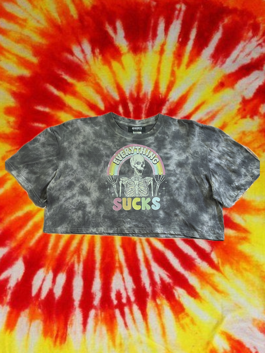 Size XXL - Everything Sucks Crop Tee